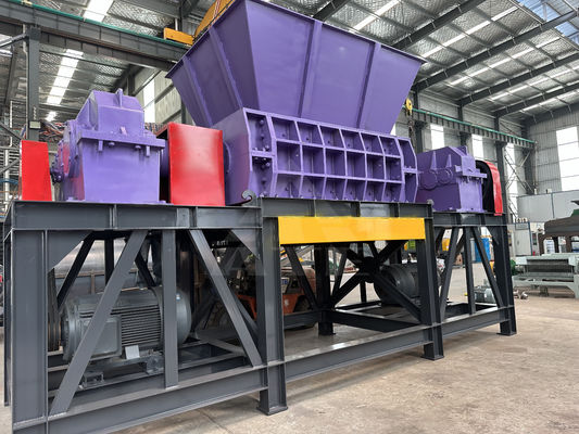 Máquina de triturador de eixo duplo para reciclagem de cabos de cobre e latas de alumínio em 2000