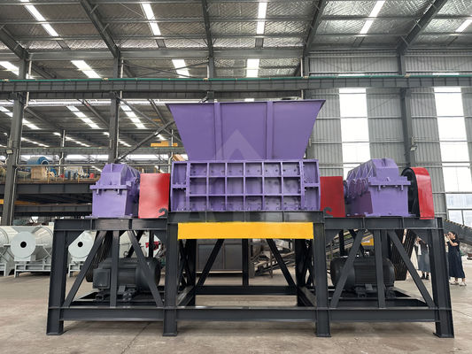 Máquina de triturador de eixo duplo para reciclagem de cabos de cobre e latas de alumínio em 2000