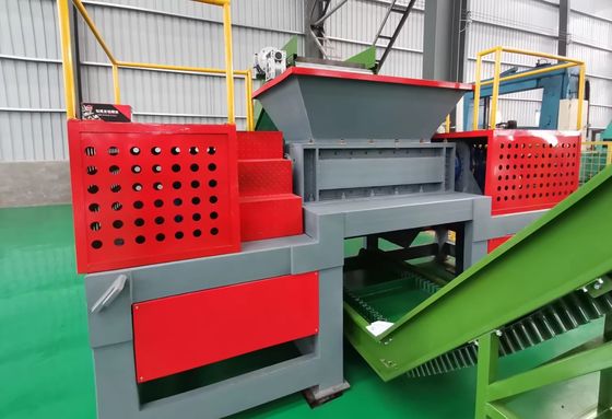 Triturador de eixo duplo compacto e ecológico para eliminação de resíduos plásticos