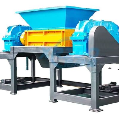 Triturador de resíduos de plástico de eixo duplo para carros de metal Triturador de garrafas de plástico de ferro e aço