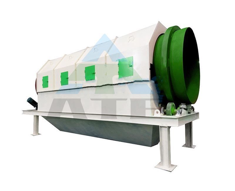 Equipamento de triagem de resíduos sólidos de aterros sanitários com ecrã de tromba de coleta de resíduos em bom estado