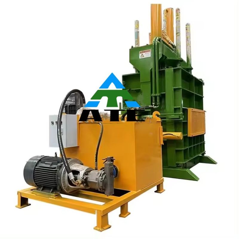 650 KG Baler Vertical para sucata de papelão latas de plástico garrafa de alumínio textil liga