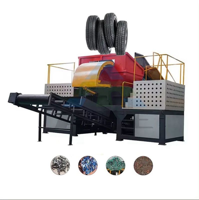 Design personalizado grande rotativo sólido dois eixos cortador lâmina 2 eixo triturador para sucata
