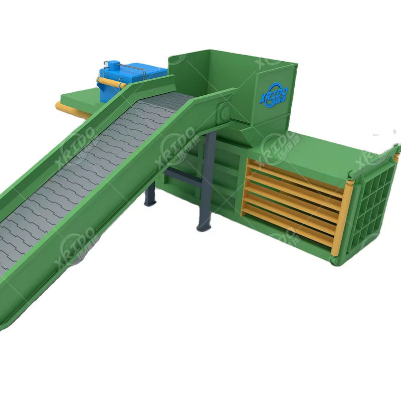 Recuperação de resíduos Baler Máquina de prensagem horizontal para embalagem de sacos de metal e papel plástico