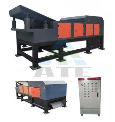 Máquina de triagem de resíduos de reciclagem com separação automática de corrente magnética e de corrente de Eddy