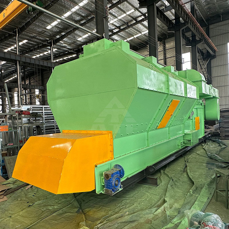 Máquina de triagem de resíduos de reciclagem com coletor de resíduos e separador de ar horizontal