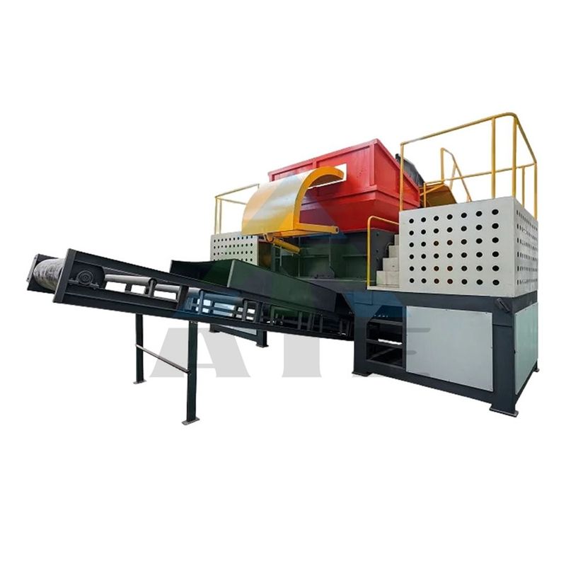 Máquina de trituração de dois eixos para reciclagem de pneus pneus borracha garrafas de plástico e metal