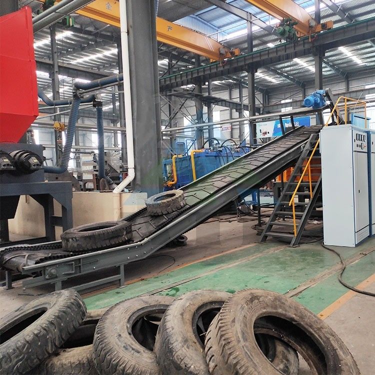Máquina de trituração de pneus antigos de linha de produtos radial