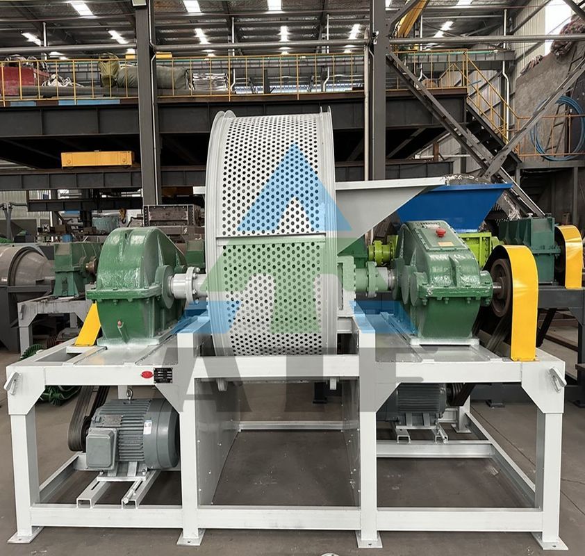 Tipo de máquina de pneus triturador de eixo duplo para sucata pneus pneus de borracha usada reciclagem