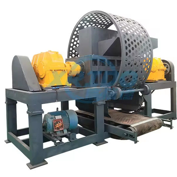 Metal processado ALLOI Duplo eixo Borracha pneu de metal triturador moinho de martelo para reciclagem