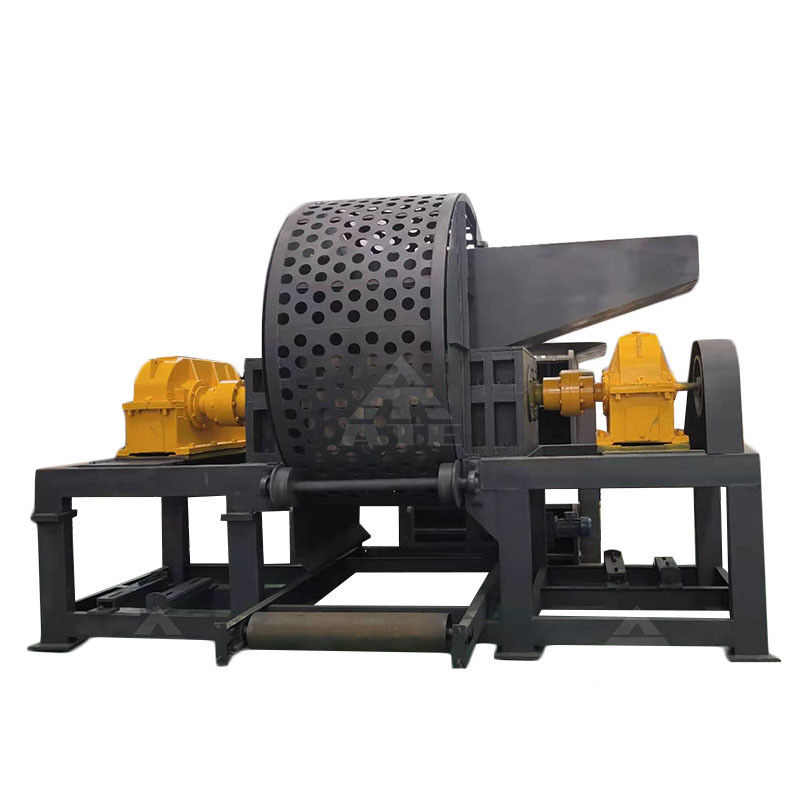 Triturador primário de pneus de eixo duplo Triturador de resíduos de pneus para produtos finais de partículas de borracha
