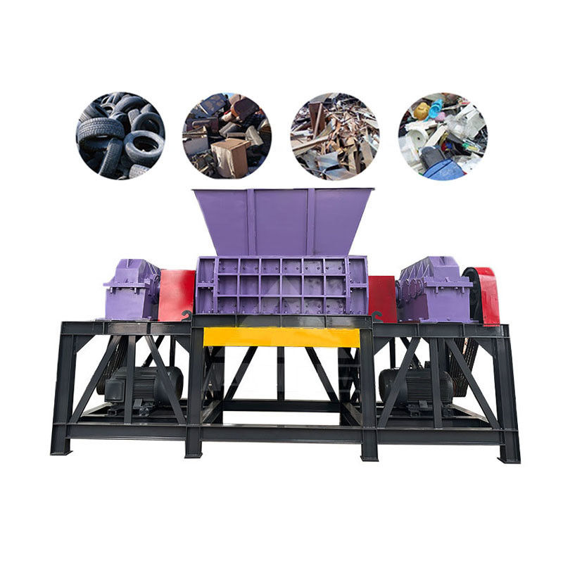 Máquina de triturador de eixo duplo para reciclagem de cabos de cobre e latas de alumínio em 2000